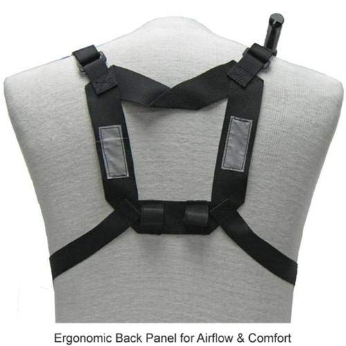 Coaxsher Rcp 1 Pro Radio Chest Harness For 2 Way Radio And Hand Held Electronics | Search And Rescue, Ski Patrol, Emergency Response   Black